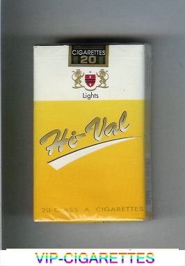 Hi-Val Lights cigarettes soft box