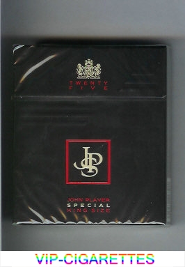 John Player Special Twenty Five black 25s cigarettes hard box
