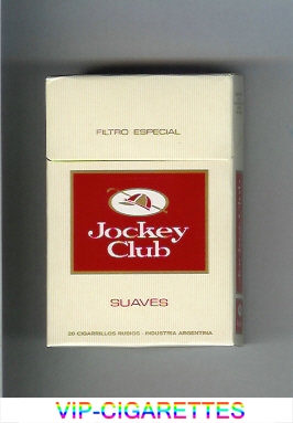 Jockey Club Suaves Filtro Especial yellow and red cigarettes hard box