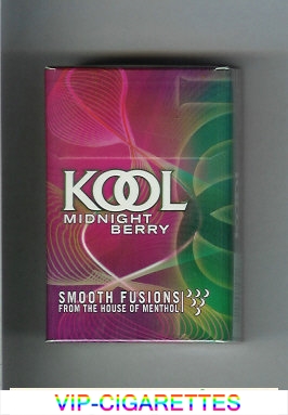 Kool Midnight Berry Smooth Fusion From The House of Menthol cigarettes hard box