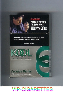 Kool Frost Canadian Menthol cigarettes hard box