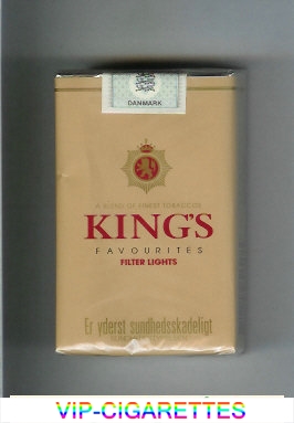 King's Favourites Filter Lights light brown cigarettes soft box