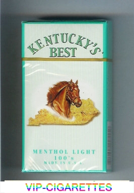 Kentucky's Best Menthol Light 100s cigarettes hard box