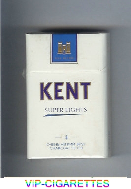 Kent USA Blend Super Lights 4 Ochen Legkij Vkus T Charcoal Filter cigarettes hard box