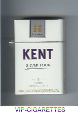 Kent USA Blend Silver Four 4 Lighter Charcoal Filter cigarettes hard box