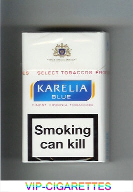 Karelia Blue Finest Virginia Tobaccos cigarettes hard box