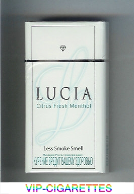 Lucia Citrus Fresh Menthol 100s Cigarettes hard box