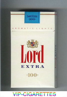Lord Extra 100s Aromatic Lights cigarettes hard box