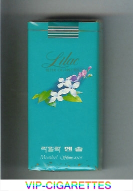 Lilac Menthol 100s cigarettes soft box