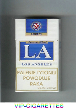 LA Los Angeles Lights American Blend Cigarettes hard box