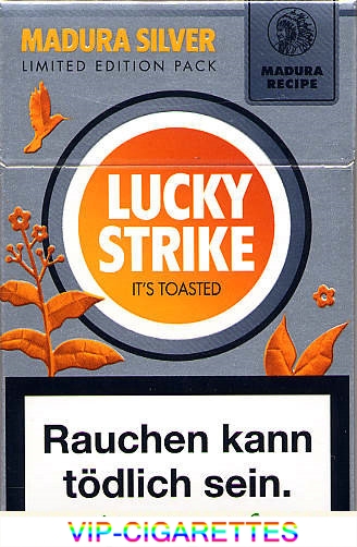 Lucky Strike Madura Silver cigarettes hard box