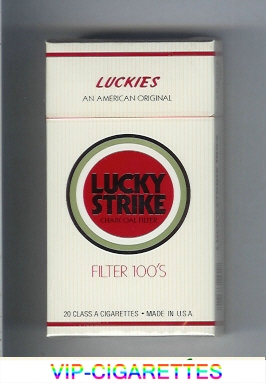 Lucky Strike Luckies An American Original Filters 100s cigarettes hard box