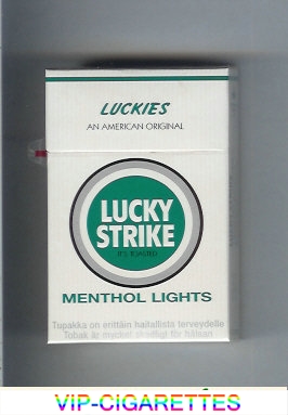 Lucky Strike Luckies An American Original Menthol Lights cigarettes hard box
