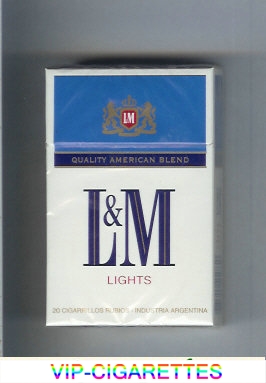 L&M Quality American Blend Lights red Lights cigarettes hard box