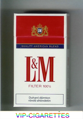 L&M Quality American Blend Filter 100s cigarettes hard box