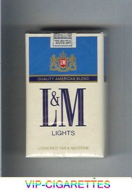 L&M Quality American Blend Lights blue Lights cigarettes soft box