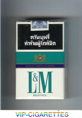 L&M Quality American Blend Menthol cigarettes soft box