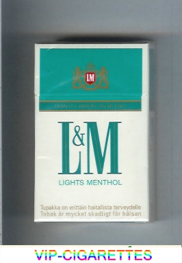 L&M Quality American Blend Lights Menthol cigarettes hard box