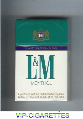 L&M Quality American Blend Menthol cigarettes hard box