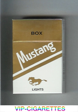 Mustang Lights cigarettes hard box