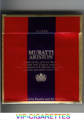 Muratti Ariston 100s cigarettes wide flat hard box