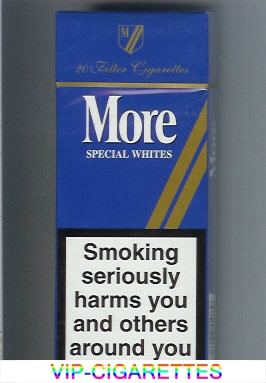 More Special Whites blue 120s cigarettes hard box