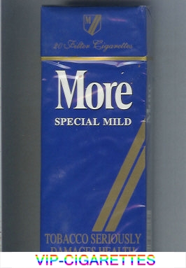 More Special Mild blue and gold 120s cigarettes hard box