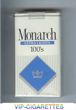 Monarch Ultra Lights 100s cigarettes soft box