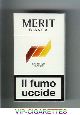 Merit Bianca 100s slim cigarettes hard box