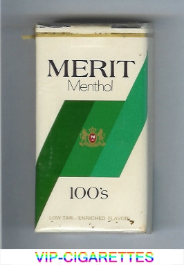 Merit Menthol 100s cigarettes soft box
