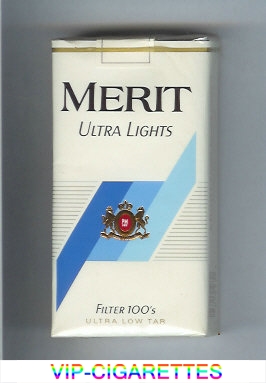 Merit Ultra Lights Filter 100s cigarettes soft box