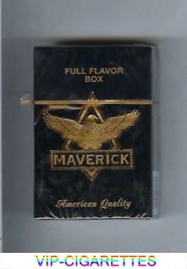 Maverick Full Flavor black and gold cigarettes hard box