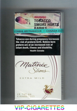 Matinee Slims Extra Mild 100 cigarettes hard box