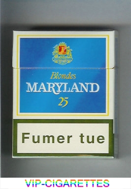 Maryland Blondes 25s Bleues blue and white cigarettes hard box