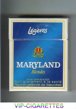 Maryland Legeres Blondes 25s blue and white cigarettes hard box
