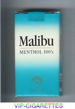 Malibu Menthol 100s cigarettes soft box
