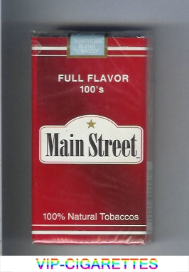 Main Street Full Flavor 100s cigarettes soft box
