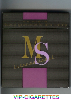 MS Internetional 100s wide flat hard box cigarettes