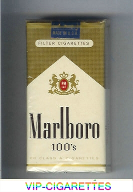 Marlboro gold and white 100s cigarettes soft box