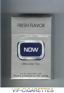 Now Fresh Flavor Ultra Low Tar cigarettes hard box