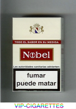 Nobel white and red cigarettes hard box