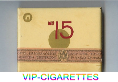 No 15 cigarettes wide flat hard box