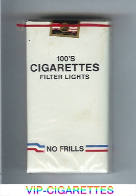 Cigarettes No Frills Filter Lights 100s cigarettes soft box