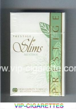 Prestige Slims Menthol 100s cigarettes hard box