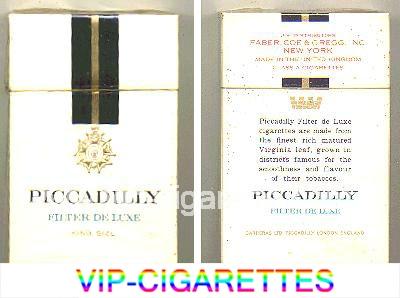 Piccadilly Filter De Luxe cigarettes hard box