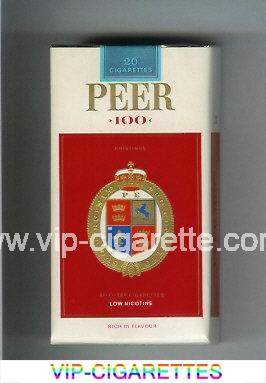 Peer 100s red and white cigarettes soft box