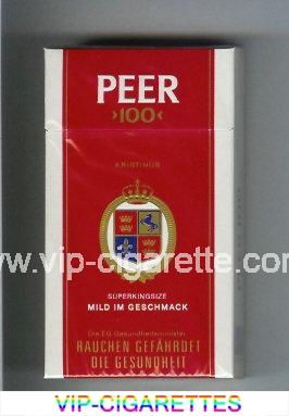 Peer Mild Im Geschmack 100s red and white cigarettes hard box