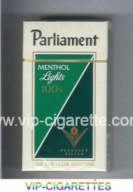 Parliament Menthol Lights 100s cigarettes hard box