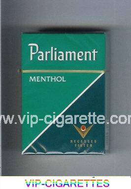 Parliament Menthol green and dark green cigarettes hard box
