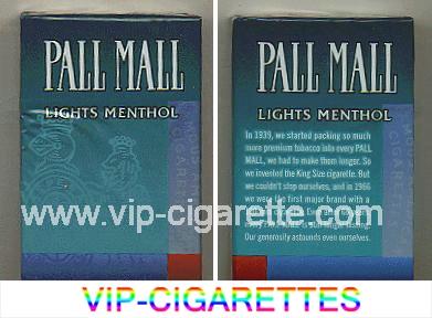 Pall Mall Lights Menthol cigarettes hard box